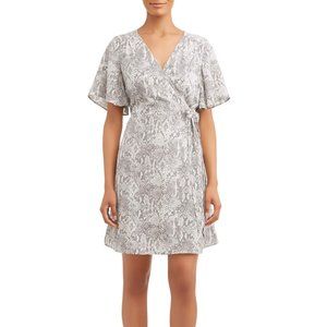 Snake skin wrap dress